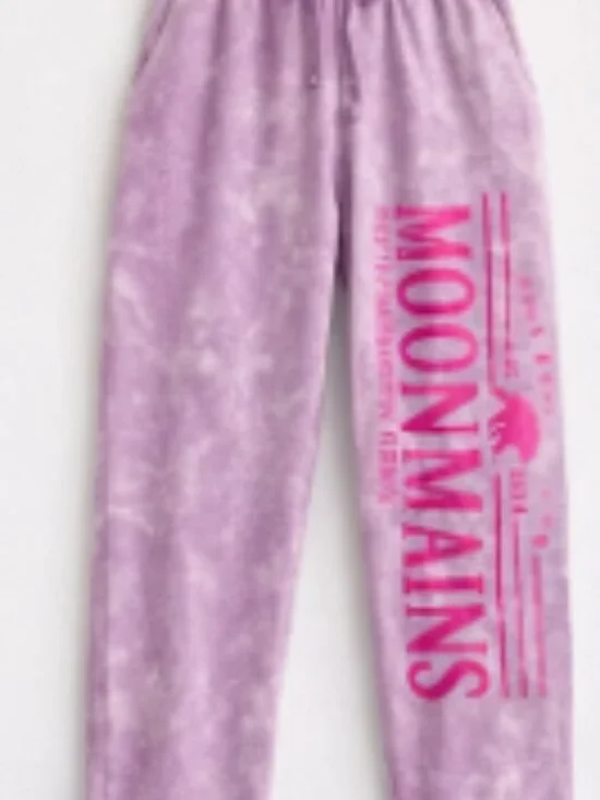 Purple Tie Dye Joggers đź’ś Graphic Sweatpants L | Bloom POP - Picture 4 of 9